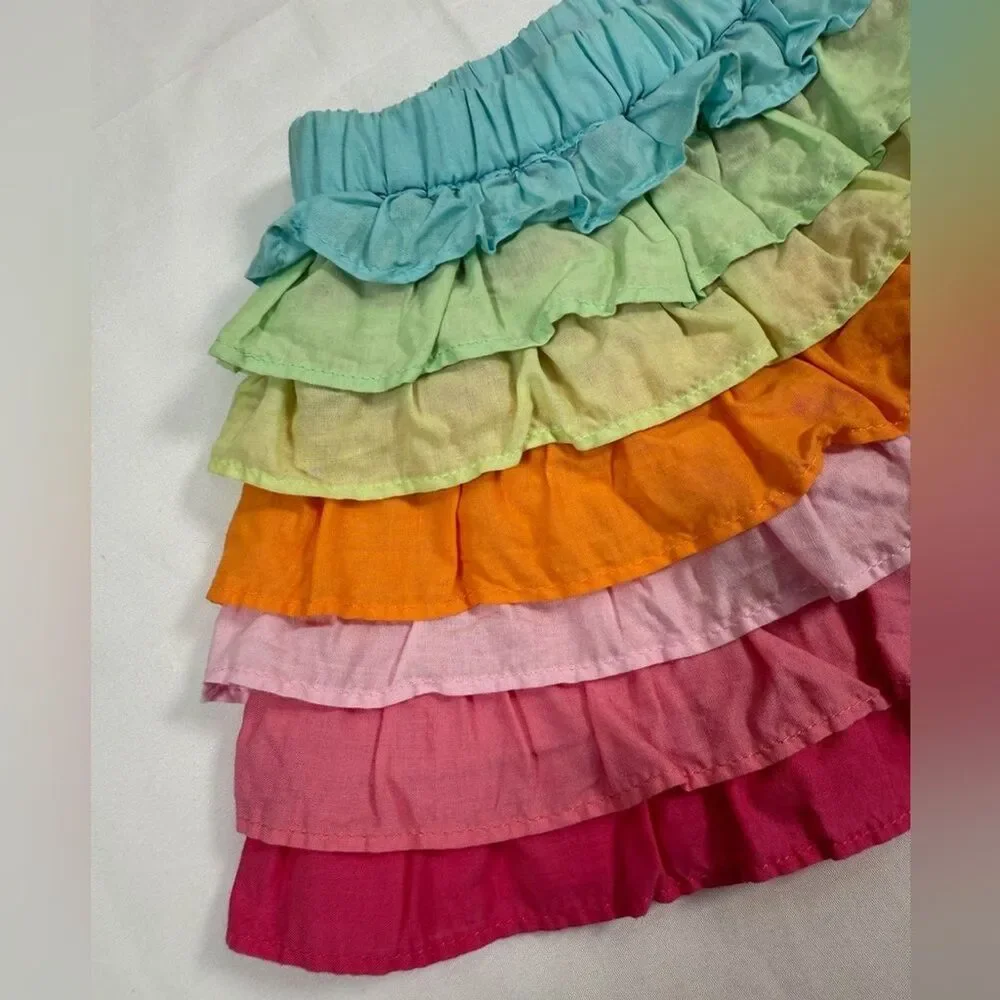 VINTAGE GYMBOREE Baby Ruffle Skirt Size 6-12 Months Spring Vacation Tiered Skirt